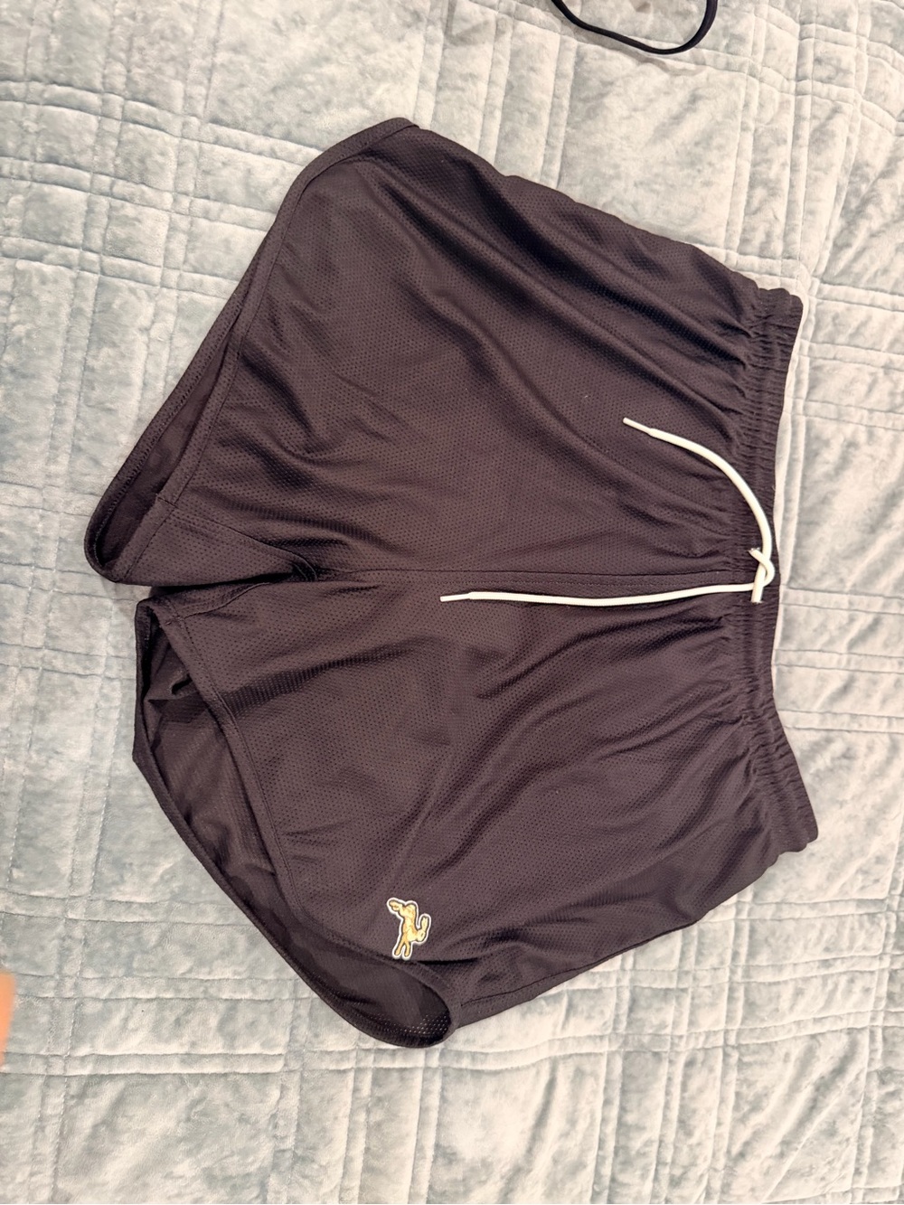 Tracksmith Black Athletic Mesh Women’s Shorts with Drawstring - size small